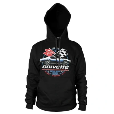 Image of Chevrolet Officially Licensed Corvette C3 GM Division Hoodie (Black), X Large