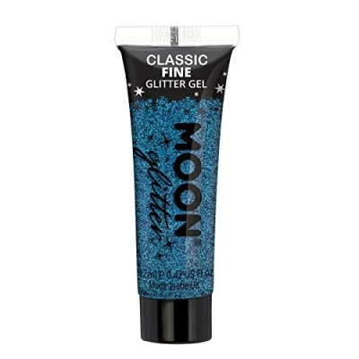 Image of Classic Fine Face &amp; Body Glitter Gel by Moon Blue Cosmetic Festival Paint for Face, Body, Hair, Nails 12ml