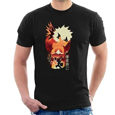 Image of My Hero Academia Katsuki Bakugo Men&#039;s T Shirt Black