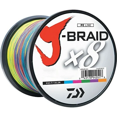 Image of Daiwa J BRAIDX8, 500YD Filler Spool, Multi Color, Mono Dia.= 10lb.