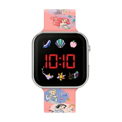 Image of Disney Princess Girl&#039;s Digital Quartz Watch with Silicone Strap PN4398