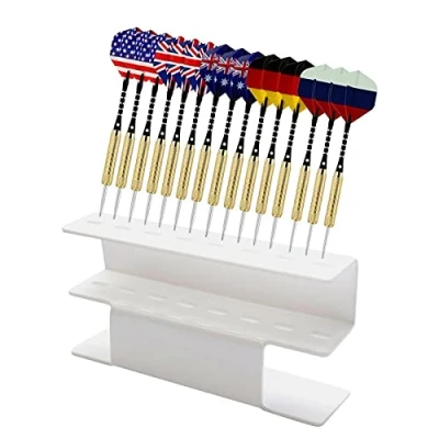 Image of Acrylic Darts Display Stand Dart Wall Rack For 8 Darts, Non slip Storage Holder Function Or Bracket The Dartboard And Dartboard, Accessories Display, Acrylic, Standard