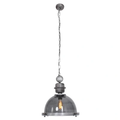 Image of Tough Guy Dome Pendant Ceiling Lights Transparent Grey, Glass Matt, Metal