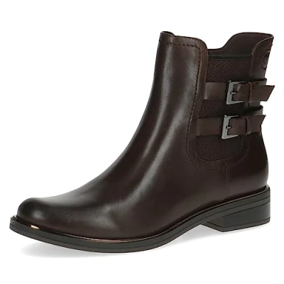 Image of Caprice Women&#039;s 9 26415 41 Flat lace up Ankle Boots, Dk Brown Nappa, 6.5 UK