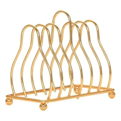 Image of 6 Slice Stainless Steel Toast Rack,Toast Rack Bread Loaf Holder Stand Table Serving