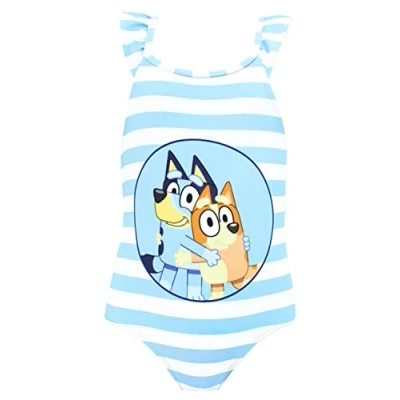 Image of Bluey Girls Swimming Costume Bingo Swimsuit Blue 2 3 Years Kids Swimwear Official Merchandise