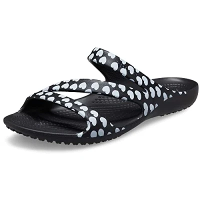 Image of Crocs Women&#039;s Kadee II Sandal W Clog, Black/White, 4 UK