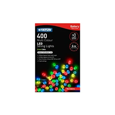 Image of Status Dornbirn 400  Multi Coloured  LED Indoor/Outdoor Battery Powered String Festive Lights