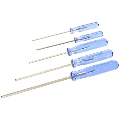 Image of 5 Piece Metric hex Screwdriver Set (Ball tip) 1.5mm 2.0mm, 2.5mm, 3.0mm &amp; 4.0mm (hex end Drivers). ENGINEER dk 03