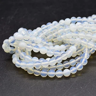 Image of Opalite Moonstone Round Beads 6mm 15.5&quot; Strand