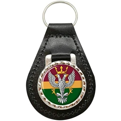 Image of Giftshop UK Mercian Regiment, British Army Leather Key Fob