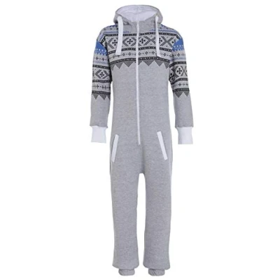 Image of trending babz Mens Unisex Onesie Full Camouflage Aztec Print Zip Up Hooded Army Camo All in One Jumpsuit S/XL