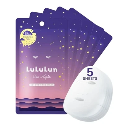 Image of Lululun One Night Rescue Moisturizing Face Mask 5psc
