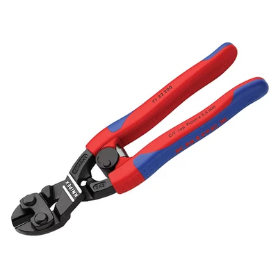Image of Knipex CoBolt® Compact Bolt Cutter black atramentized, with slim multi component grips 200 mm (self service card/blister) 71 22 SB