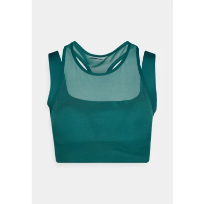Image of The North Face Refina Double Layer BRA Medium support sports bra, Women&#039;s, Size: Large, Deep nori/duck green