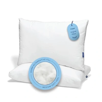 Image of Casper Original Pillow for Sleeping, King, White, Two Pack