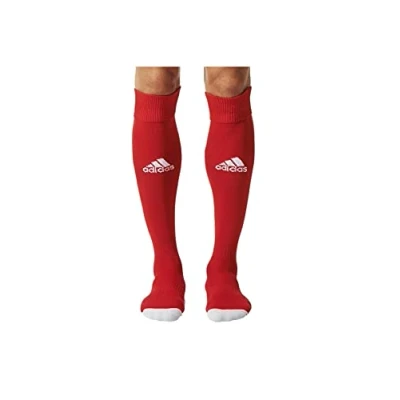 Image of Adidas Unisex adults Milano 16 Socks, Power Red/White, 6.5 8 UK (40 42 EU) 1 pair