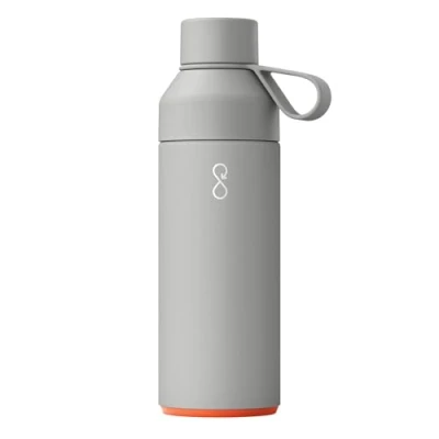 Image of Ocean Bottle 1 Litre Water Recycled Stainless Steel Drinks Reusable Eco Friendly &amp; Rock Grey 1L