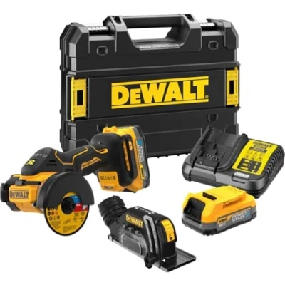Image of DeWALT DCS438E2T GB 18V Brushless Cut Off Tool with 2 x 1.7Ah Powerstack Batterys Kitbox and Charger