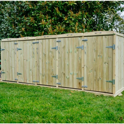 Image of The Garden Village Shireburn Quintet Wheelie Bin Store 240/140/140/140/140L
