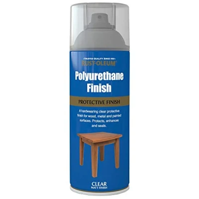 Image of Rust Oleum 400ml Polyurethane Varnish Spray Paint Clear