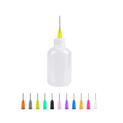 Image of Dispensers Applicator Bottles Set, 50ml Dispensing With 11Pcs 0.5 Inch Needles for DIY Quilling, Acrylic Painting, Oiler Bottle, Craft, Artwork Hobbies