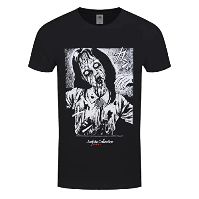 Image of Spiral Junji Ito Bleeding Front Print T Shirt Black M