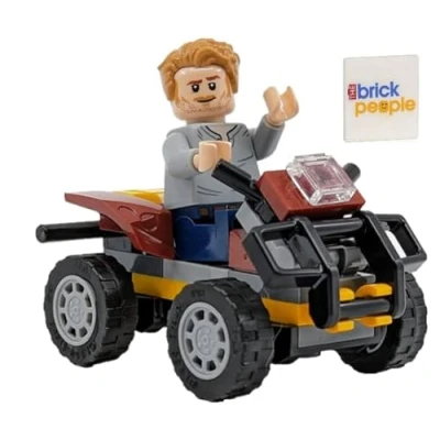 Image of LEGO Jurassic World: Owen Grady Minifigure with Quad ATV