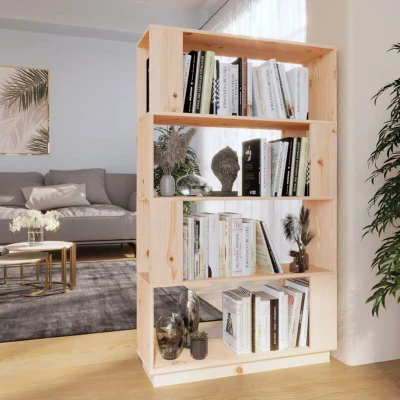 Image of vidaXL Book Cabinet/Room Divider 80x25x132 cm Solid Wood Pine