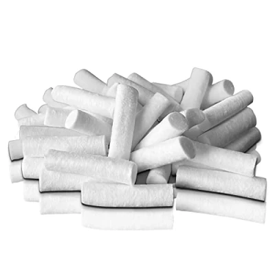 Image of 50pcs RE GEN Cotton Nose Nasal Bleed Plugs Large (4cm x 11mm Approx), Highly Absorbent, Ideal for MMA Contact Sports Rugby Football Boxing Adults Kids Dental