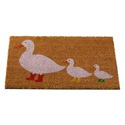 Image of Marco Paul Decoir Duck in Boots Door Mat Natural Look Slip Resistant Safe Anti Indoor Outdoor Use Durable Entrance Hallway Easy Clean Home Doormat Rug Front