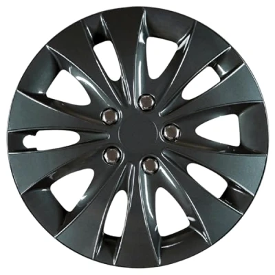 Image of Cartrend 70288 Wheel trim set Storm, 15 inches, black of 4