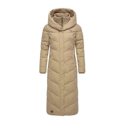 Image of Ragwear Natalka Extralong Intl Women&#039;s Winter Coat Warm Quilted Extra Long with Hood XS 6XL, Taupe24, S
