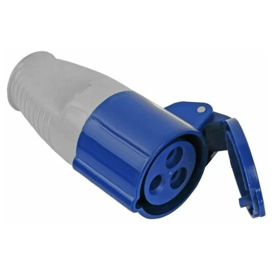 Image of Faithfull FPPSOC16AMP 240V 16 Amp Replacement Blue Socket for use with trailing leads