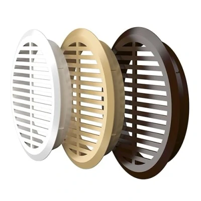 Image of 43mm Round Air Vent Grille Door Furniture Ventilation Cover Mini Plugs Unit Flange (White)