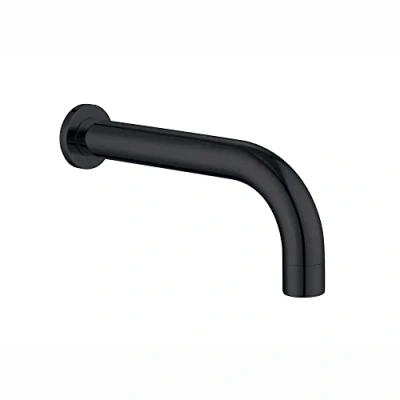 Image of ENKI F03 Round Matte Black Mixer Shower Bath Filler Tap Spout