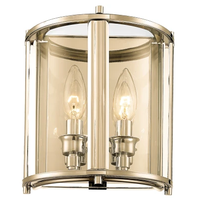 Image of New York 2 Light Candle Wall Lamp Gold, E14