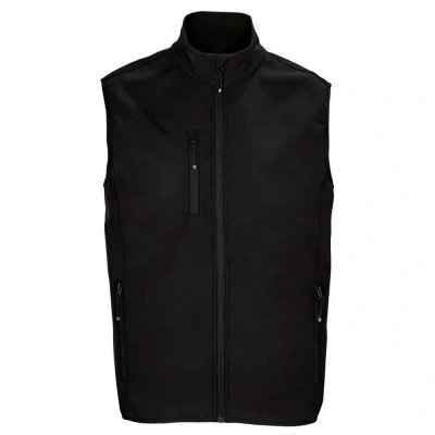 Image of SOLS Mens Falcon Softshell Recycled Body Warmer (Black) Size Small