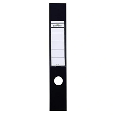Image of Durable Ordofix Self Adhesive Spine Labels for Lever Arch File Black, Pack of 10