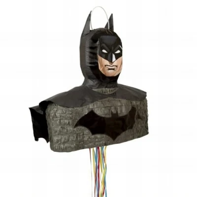 Image of Batman Black Party 3D Pinata (35cm x 38cm) 1 Piece Design for Birthday Celebrations &amp; Superhero Themed Events