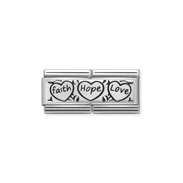 Image of Nomination Faith Hope &amp; Love Double Charm