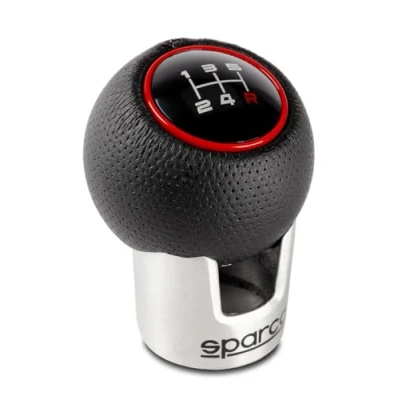 Image of Sparco Manual Gear Shift Knob Lazio Black/Red Universal
