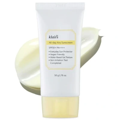 Image of [DearKlairs] All Day Airy Sunscreen SPF 50+ PA+++++, No White Cast, Essential Oil Free, Non Sticky, Comedogenic, Easy to Wash, Eye Irritation