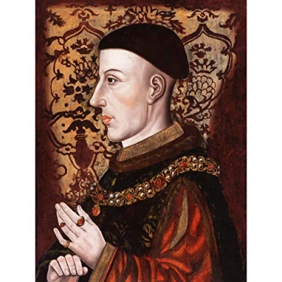Image of Portrait King Henry V England Painting Royal Historic Large Print Poster Wall Art Decor Picture