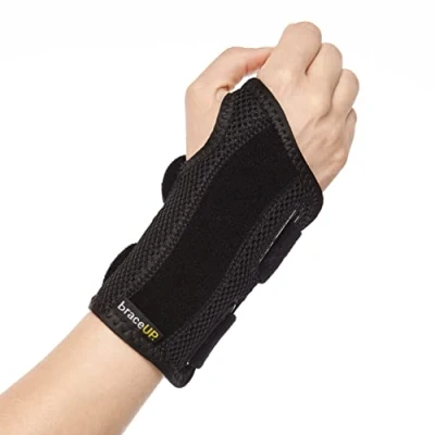 Image of BraceUP Wrist Splint for Carpal Tunnel Right Left Hand Support Women and Men, Daytime Night Use, Brace Pain Relief Arthritis (Right Hand, S/M)