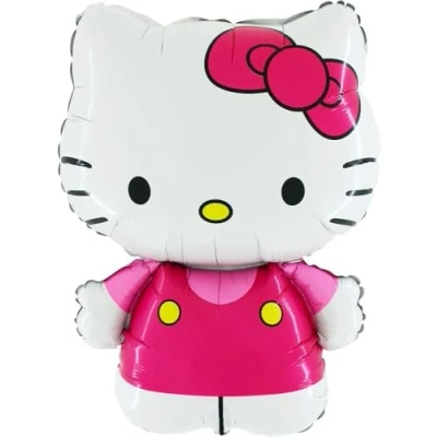 Image of Toyland® 30 Inch Hello Kitty Dressed In Pink Foil Balloon