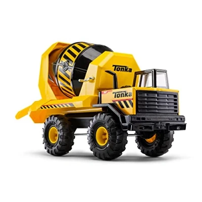 Image of Tonka Steel Classics Mighty Cement Mixer Kids Construction Toys for Boys and Girls, Vehicle Creative Play, Motor Skill Development Ages 3+ Basic Fun 06098 FFP