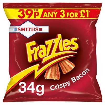 Image of Smiths Frazzles Crispy Bacon Flavour Corn Snacks x Case of 30