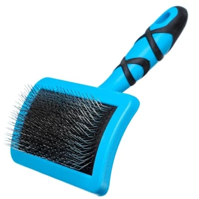 Image of GROOM Professional Curved Firm Slicker Dog Brush Grooming Dematting for Dogs Long &amp; Short Pins Perfect Removing Matts Tangles Quality Medium