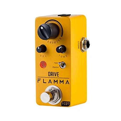 Image of FLAMMA FC07 Overdrive Pedal Vintage Effect Warm/Hot Modes, Mini Analog Guitar Electric Effects Pedal, True Bypass